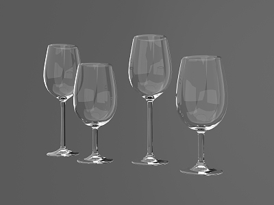 Red wine glass goblet wine set wine glass wine glass 3d model