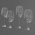 Red wine glass goblet wine set wine glass wine glass 3d model