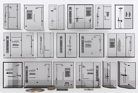 Modern Shower Room Shower 3d model