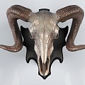 Modern Sheep Head Wall Decoration Sheep Head Pendant Furnishings 3d model