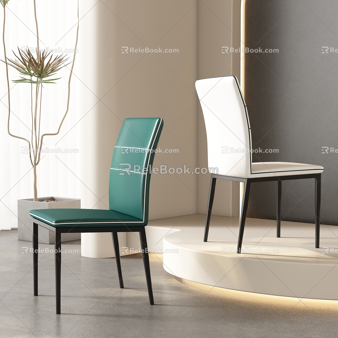 Dining chair combination 3d model