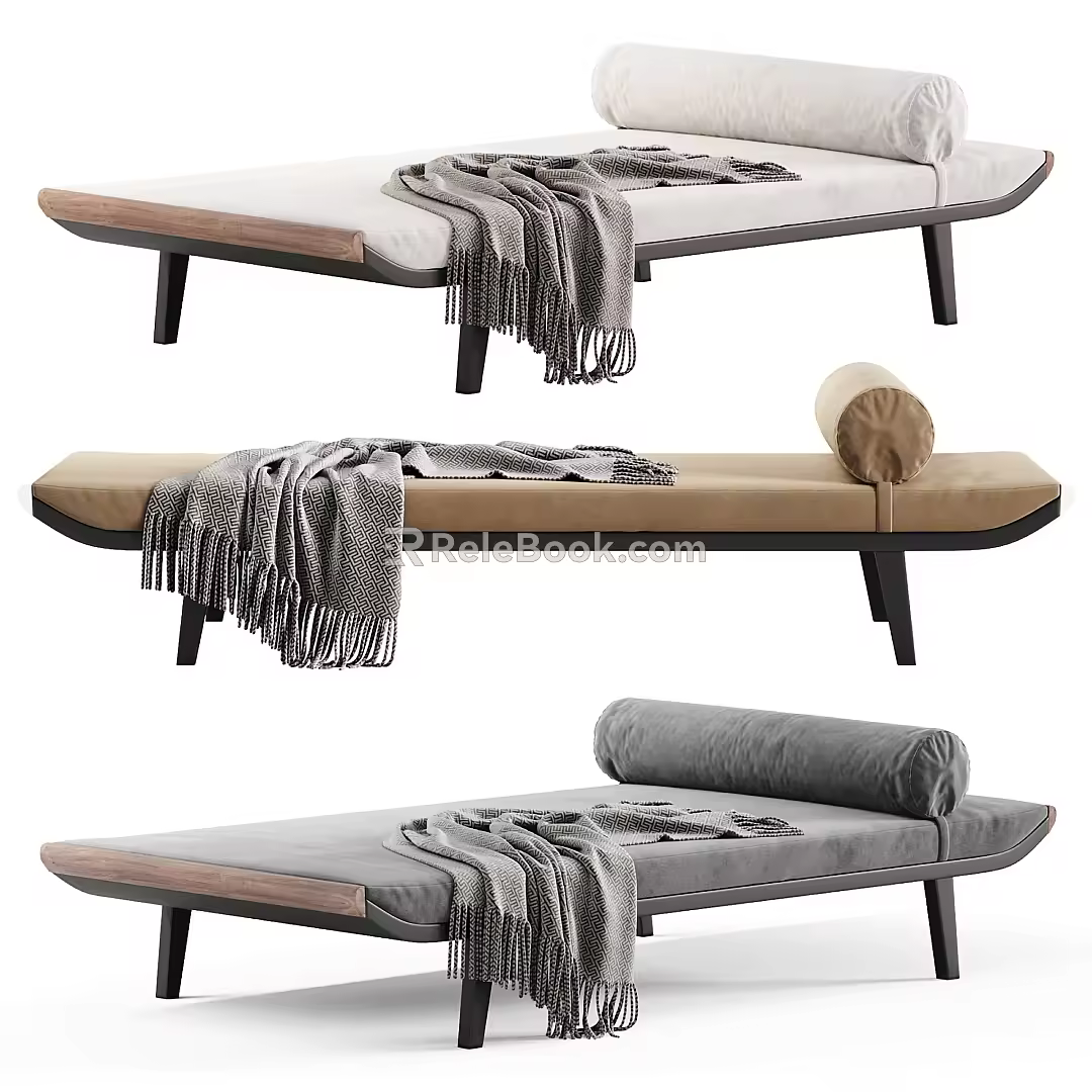 Modern Bed End Stool Bench Sofa Stool Bed End Stool Shoe Changing Stool 3d model