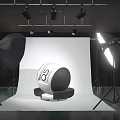 Photography Studio Setup With Lighting Softbox And Central Sphere Object Number 86