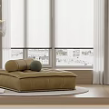 Modern Linen Curtains For Floor To Ceiling Window In Cozy Living Room Interior