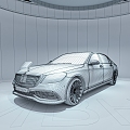 Mercedes-Benz Maybach two-color technology new energy silver business high-end 3d model