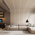 Multi-function room home theater leisure room audio-visual room 3d model