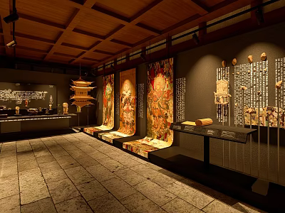New Chinese Intangible Cultural Heritage Exhibition Hall Myth Cultural Relics Exhibition 3d model