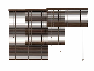Modern Wooden Adjustable Window Blinds For Home Decoration And Light Control 3d model
