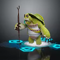 Modern Game Character Turtle Warrior Turtle 3d model