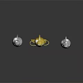 Stylish Navel Rings Featuring Gold Bow Round Gemstone and Silver Teardrop Designs