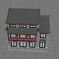 Chinese-style Ancient Building Shops 3d model