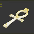 Commercial Metal Processing Equipment With Silver Ankh Symbol And Reflective Surface