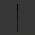 Black Wired Headphones With Microphone Stand And Sleek Design For Audio Use