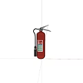 Red ABC Type Fire Extinguisher With Pressure Gauge And Nozzle For Public Safety Facility