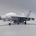 Advanced Military Fighter Jet With Mounted Weapon Systems And Aerodynamic Design 3d model