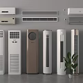 Sleek Modern Air Conditioner Fan Designs With Various Styles For Home Indoor Use