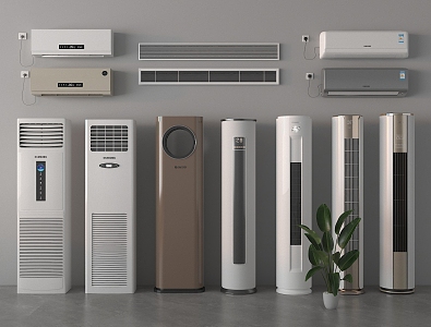 Modern air conditioner combined wall-mounted air conditioner vertical air conditioner outlet 3d model