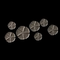 Stylish Modern Metal Wall Decor With Geometric And Floral Pattern Designs