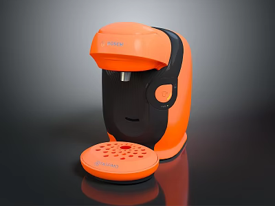 Modern Nescafé Orange And Black Coffee Machine Kitchen Appliance With Tray 3d model