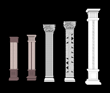 European Roman Column Roman Column Component 3d model