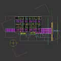 Modern Parking Garage With Entrance Signs Car Marble Walls And Overhead Lighting