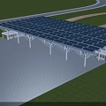 Modern Large Entrance Gate With Steel Canopy Roof Open Plaza And Green Lawn Area