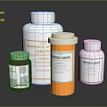 Medical Device Storage Bottles For Phantocol Tablets In Various Colors And Sizes