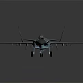 Blue Gray Camouflage Military Fighter Jet Model With Aerodynamic Wings And Tail