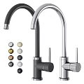 Modern Kitchen Faucet With Multiple Color Options And Sleek Contemporary Design