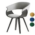 Modern Accent Chair Design With Wooden Frame Gray Cushion And Color Options Yellow Blue Green