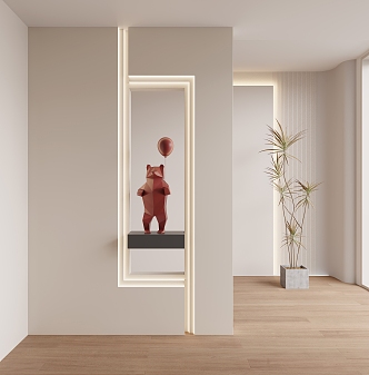 Modern Entrance Shoe Cabinet 3d model