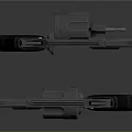 Two Black Revolvers Weapon With Metallic Finish And Textured Grip Design