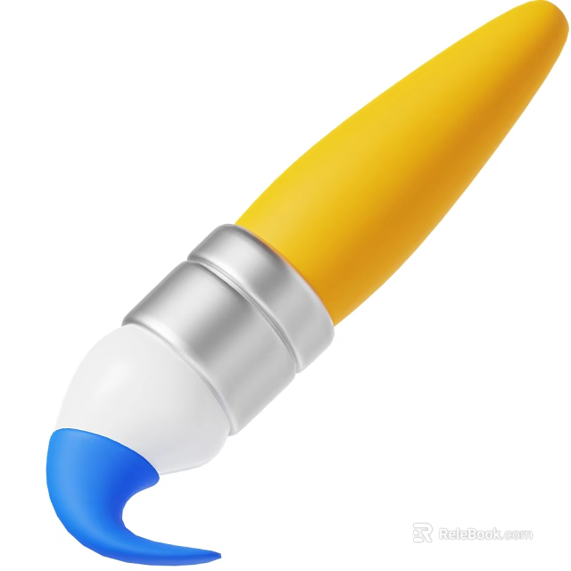 Yellow Pen With Silver Accent And Blue Tip Modern Design For Writing 3d model 