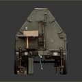Military Style Green Car Trailer Parts With Wheels And Storage Compartment