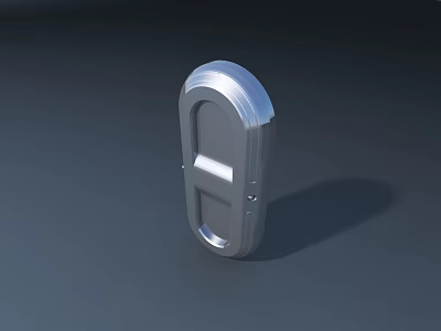 Silver Metal Faucet Component With Modern 3D Design And Sleek Shape 3d model