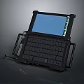 Durable Rugged Tablet With Attached Keyboard And Blue Display Screen Design