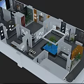 Modern Specialty Store Interior Layout With Open Display Areas Lighting And Green Plant Decorations