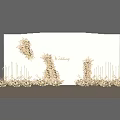 Elegant Wedding Decor With Beige Curved Background Golden White Flowers And Candles