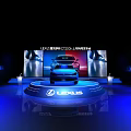 Lexus LC600h Launch Event Scene With Stage Lighting And Large Screens