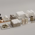 Washing Daily Essentials Collection Including Towels Soap Bottles Storage Boxes And Brushes