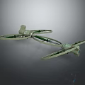 Modern Dual Rotor Drone With Green Blades And Lightweight Body For Aerial Tasks