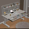 Functional Children's Desk With Storage Drawers Organizer Shelf And Stationery Holders For Study Play