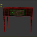 Dark Wooden Classic Desk With Single Drawer And Carved Legs Design