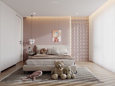 Modern Children's Room Daughter Room 3d model