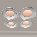 Ceiling lamp square ceiling lamp round geometric combination bedroom living room children's room simple ceiling lamp 3d model
