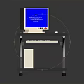 Ergonomic Computer Desk Furniture With Monitor Keyboard Tray And Mouse