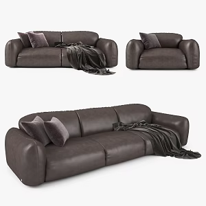 Modern Leisure Sofa Combination Modern Leisure Sofa Living Room Sofa Multi-person Sofa Pillow Home Furniture Simple 3d model