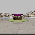 Modern Milk Tea Shop In Mall With Open Counter Seating Area And Beverage