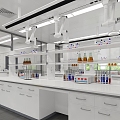 Laboratory experimental console Experimental instruments and equipment 3d model