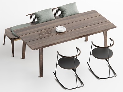 Quiet wind table and chair combination model